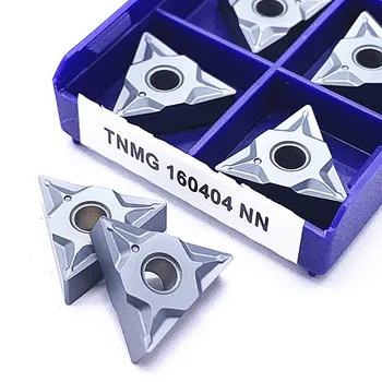 10pcs TNMG160404 TNMG160408 NN LT10 CNC lâmina de metal duro Inserir torno ferramenta de corte TNMG inserir Ferramenta para Torneamento Externo