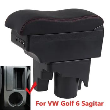 Carro de Braço de Caixa para a Volkswagen VW Golf 6 Sagitar Golf 5 Mk5 Mk6 Interior Especiais Retrofit Partes USB de Armazenamento do Centro de Acessório
