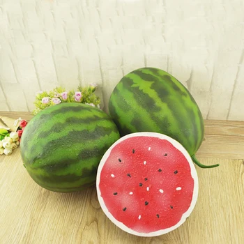 1pcs de Alta imitação falsa artificial melancia a Fruta&artificial de plástico falso, simulado melancia a fruta do modo de