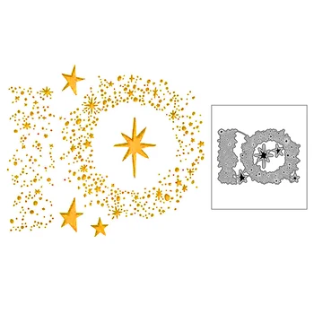 2020 Novas Estrelas Brilhantes Plano de Corte de Metal Morre de Meteoros e Estrelado Cortados do Scrapbooking Para Artesanato Cartão Sem Carimbos de Conjuntos