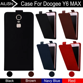 AiLiShi Para Doogee Y6 Caso MÁXIMO para Cima E para Baixo Vertical Telefone capa de Couro Flip Y6 MAX Doogee Acessórios do Telefone 4 Cores