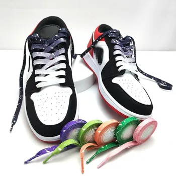Televisão, Cadarços Coloridos Gradiente Casual, o Tênis de Lona Sapatos de Atacadores Mulheres Homens AF/AJ 1 Sapato Cadeias de 120/140/160cm