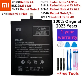 Original Bateria do Telefone Para o Xiaomi Mi Redmi Nota Misturar 2 2 3 3 3 4 4X 4A 4S 4C 5 5A Mi5 5 6 6A 7 9 MI9 SE Pro Plus baterias