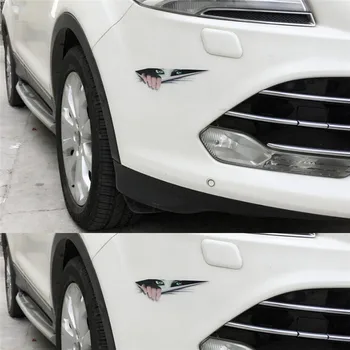 1pc em 3D Olhos a Espreitar Monstro adesivo Voyeur Carro Capuzes Tronco Thriller Janela Traseira do Carro Engraçado Adesivo Interessante