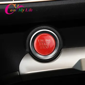 Cor a Minha Vida, Carro, Chave de Ignição Ring Tampa da Guarnição Start Stop Etiqueta de Chave para Toyota Camry Highlander Rav4 2017-2020 Acessórios