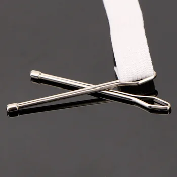 2pcs de Vestuário de Clips de Metal Fácil de Puxar Bodkin Threader Pinças para o Trabalho de Costura, Artesanato Ferramenta DIY Threading Guia de Corda Desgaste Grampo