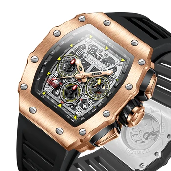 ONOLA relógios para Homens Novos Mecânico Automático Impermeável Negócios de Luxo Esporte Casual relógio de Pulso Relógio Mens Relógios