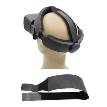 Reduzir a Pressão Dobrável Macio Fone de ouvido VR Acessórios de Cabeça Pulseira de Couro PU faixa de Cabeça Ajustável Comprimento de Jogos Para o Oculus Rift S