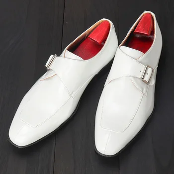 Brilhante sapatos de homem de negócios formal sapatos dos homens Britânicos business casual fivela única sapatos de sapatos masculinos