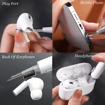 Para o Kit de Limpeza para Airpods Pro 3 2 1 Fones de ouvido Bluetooth Caneta de Limpeza da Escova de Fones de ouvido Caso de Ferramentas de Limpeza de Ar PodsXiaomi Airdots