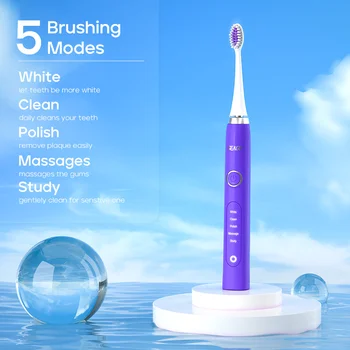 SEAGO Escova de dentes Elétrica Recarregável ultra-Sônica Buy One Get One Free Atualizado Adultos Impermeável Dentes Escova SG986