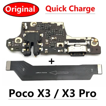Novo Original Para Xiaomi POCO X3 NFC Pro Carregador USB de Carregamento de Porta Dock Conector de Microfone da placa principal Placa Principal Cabo Flex