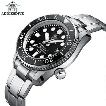 ADDIESDIVE mens relógios de mergulho da marca de luxo,esporte homens relógio mecânico automático 300m impermeável relógio de pulso NH35 Luminosos Relógios