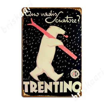 Vintage Esqui Cartaz Itália Placa De Metal Cartaz No Club Bar Club Home Clássico Cartaz De Estanho Sinal De Cartazes