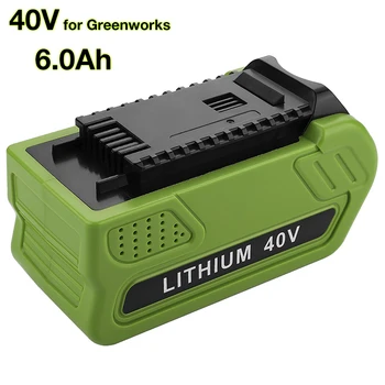 STBA40B210 6000mAh Li-ion 40V Bateria Recarregável para GreenWorks de G-MAX 29252 20202 22262 29462 22272 27062 BA40L210 MO40L410