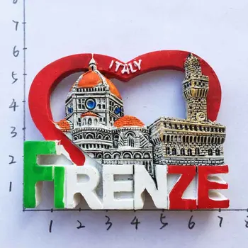 Florença, Itália, tridimensional paisagem humana de turismo lembranças magnético adesivos adesivos de geladeira