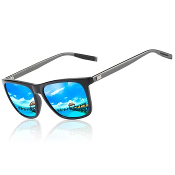 ZXWLYXGX Vintage de Alumínio Óculos de sol Polarizados Homens Clássica Marca de óculos de Sol Revestimento de Lente de Condução de Óculos Para os Homens/Mulheres