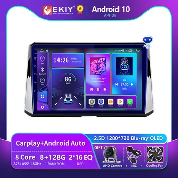 EKIY T900 8G 128G Estéreo Android Para automóvel Toyota Corolla 12 2018 - 2020 auto-Rádio Multimédia Player de Vídeo de Navegação GPS Não 2din