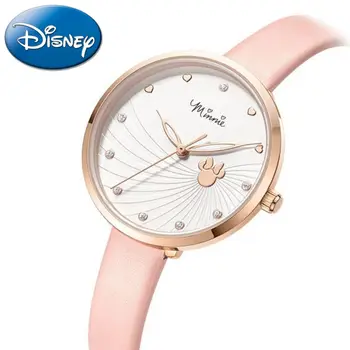 Disney Dom do Rato de Minnie do Relógio de Quartzo Com Caixa Japão Qurtz Movt de Alta Qualidade 30M Impermeável Relógio Menina Relógio Feminino