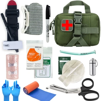 IFAK Trauma Kit de Primeiros Socorros Médicos Bolsa de Emergência Torniquete Peito Selo equipamentos de Sobrevivência e Equipamento Molle Viagem de Carro de Caminhada