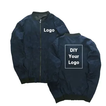 O logotipo personalizado de impressão jaquetas de hip hop DIY casacos e jaquetas de mens drop shipping blusão de streetwear Stand Colar de homens vestuário