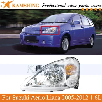 Kamshing pára-choque Dianteiro, cabeça da lâmpada da luz Para Suzuki Aerio Liana 2005-2012 1.6 L a cabeça da luz da lâmpada do farol Dianteiro farol