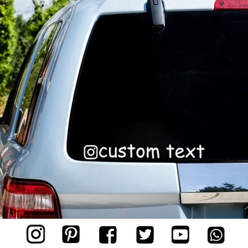 Adesivo De Carro Personalizado Instagram Facebook Social Nome De Usuário De Conta Adesivo Para Carro Decalques Acessórios