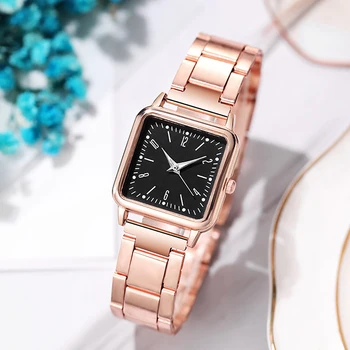 De ouro de Aço Inoxidável de Quartzo Impermeável Relógio de Pulso 2022 Mulheres Casual Relógio de Ouro Mulheres Quadrado Fêmea de Relógios as melhores marcas de Luxo