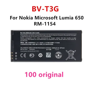 Original BV-T3G 2000mAh Bateria de Substituição Para Nokia Microsoft Lumia 650 RM-1154 BVT3G BV T3G Baterias do Li-Polímero