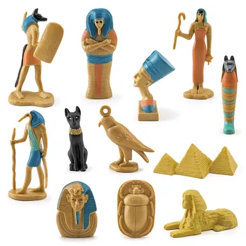 Mini Antiga Civilização Egípcia Figuras Esfinge Pirâmide de PVC Figura de Brinquedo Educativo Para as Crianças em Casa Decoração