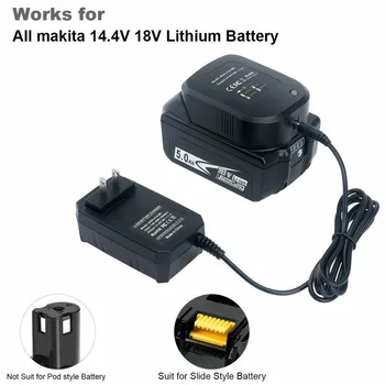 1pc UK Plug do Carregador de Bateria de Substituição Para Makita 18V Bateria de Lítio BL1850 BL1840 BL1830 BL1815 BL1820 BL1860 Carregador Peças
