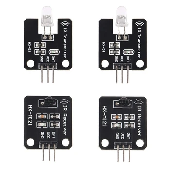 2 Conjuntos Digital de 38KHz Infravermelho Receptor de INFRAVERMELHO do Sensor do Módulo com o Módulo Transmissor Conjunto de Kit Compatível com Arduino