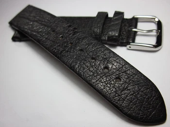 18 20mm Preto ultra-fino feito a mão Avestruz pele Relógio Faixa da Correia de Couro Genuíno Homens a Correia do Relógio de Luxo Nova textura Watchbands