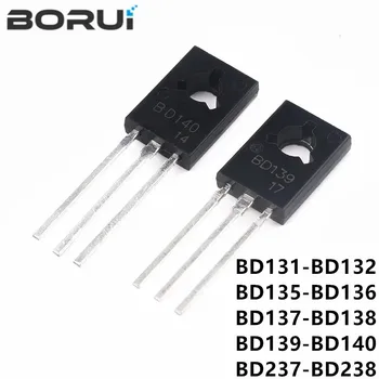20PCS ( BD135 + BD136 )( BD131 BD132 )( BD137 BD138 )( BD139 BD140 )( BD237 BD238 ) 10pcs cada Transistor TO-126