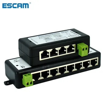 ESCAM Nova Chegada 4Ports 8 Portas POE Injector POE o Divisor para CFTV Rede Câmera POE Power Over Ethernet IEEE802.3af