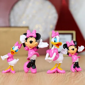 De 9 a 11 cm de Disney dos desenhos animados grande do Minnie do Mickey Mouse Figuras brinquedos conjunto de Pateta bolo de Casamento, decoração de Ação de presente de Casamento