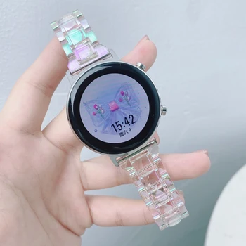 20mm, alça para Huawei GT2 correia amazfit BIP laser transparente para Samsung Galaxy watch 46mm colorido inteligente pulseira correa 22mm