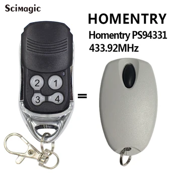 HOMENTRY PS94331 Comando de Porta de Garagem com Controle Remoto 433.92 MHz Gate Key Fob
