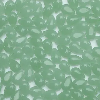 6x9mm Verde checa Lampwork Vidro de Cristal Gota de Água de Esferas Espaçador Para Fazer Jóias Diy de obra de Bordador Pulseira Gancho Encontrar