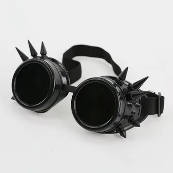 2021 Solda Em Volta De Óculos De Proteção Steampunk Cyber Goth Óculos De Sol Rebite Cravado Óculos De Cosplay Antigas Vitoriana Gafas Hombre