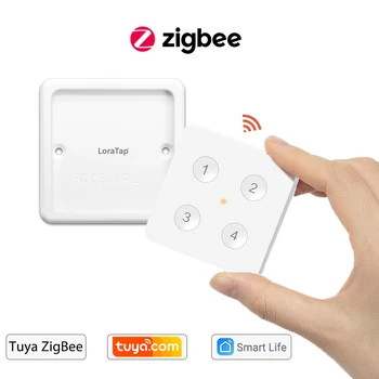 Tuya ZigBee 3.0 sem Fio 4-Botão Interruptor de Controle Remoto funciona com Conbee 2 vara iobroker Jeedom Vida Inteligente