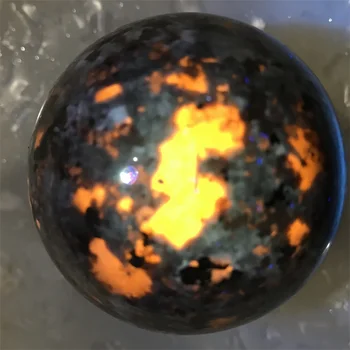 5A+ Pedra Natural Yooperlite Bola de Cristal Poderoso de Energia, os Chakras Wicca Cristais e Pedras Esfera de Cura Espiritual Bruxaria