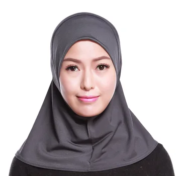 Mulheres muçulmanas Longo Xale de Envoltório do Chapéu, Boné Véu Hijab Underscarf Headwear de Moda Cachecol
