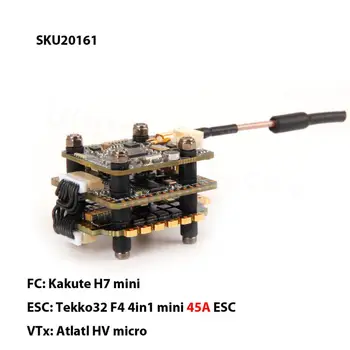 2022 Novo Kakute H7 Mini controlador de Vôo Tekko32 F4 45A BLHeli_32 4in1 ESC Atlatl HV Micro 800mW VTX Pilha para FPV Racing Drone
