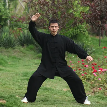 Tai chi Uniforme de Algodão 5 Cores de Alta Qualidade de Wushu Kung fu Roupas para Adultos artes Marciais Wing Chun Terno