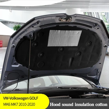Carro Insonorizados Algodão Para VW-Volkswagen GOLF MK6 MK7 2010-2020 de Choque da Placa de Isolamento acústico Capa Protetora Acessórios