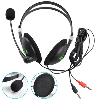 Estranho Fones de ouvido de 3,5 mm Fones de ouvido com Cancelamento de Ruído de Microfone Universal USB Fone de ouvido Com Microfone Para PC /Laptop/Computador