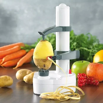 Elétrica nova Espiral da Apple Descascador de Multifunções Cortador de Frutas Descascador de Batatas Automática Operada Máquina Fácil de usar Ferramenta de Cozinha