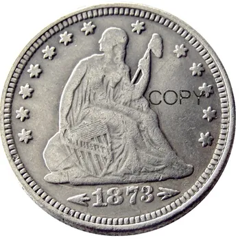 EUA 1873 Setas -P / CC / S Sentada Liberdade Trimestre de Dólares Diferentes Mint Prata Banhado a 25 Centavos de Cópia de Moeda