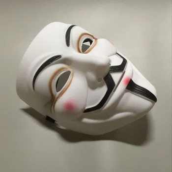1Pcs/set Festa de Halloween Máscara de V de Vingança Máscara Bape Máscara facial Anônimo Guy Fawkes do Vestido de Fantasia para Adultos Traje 1pc